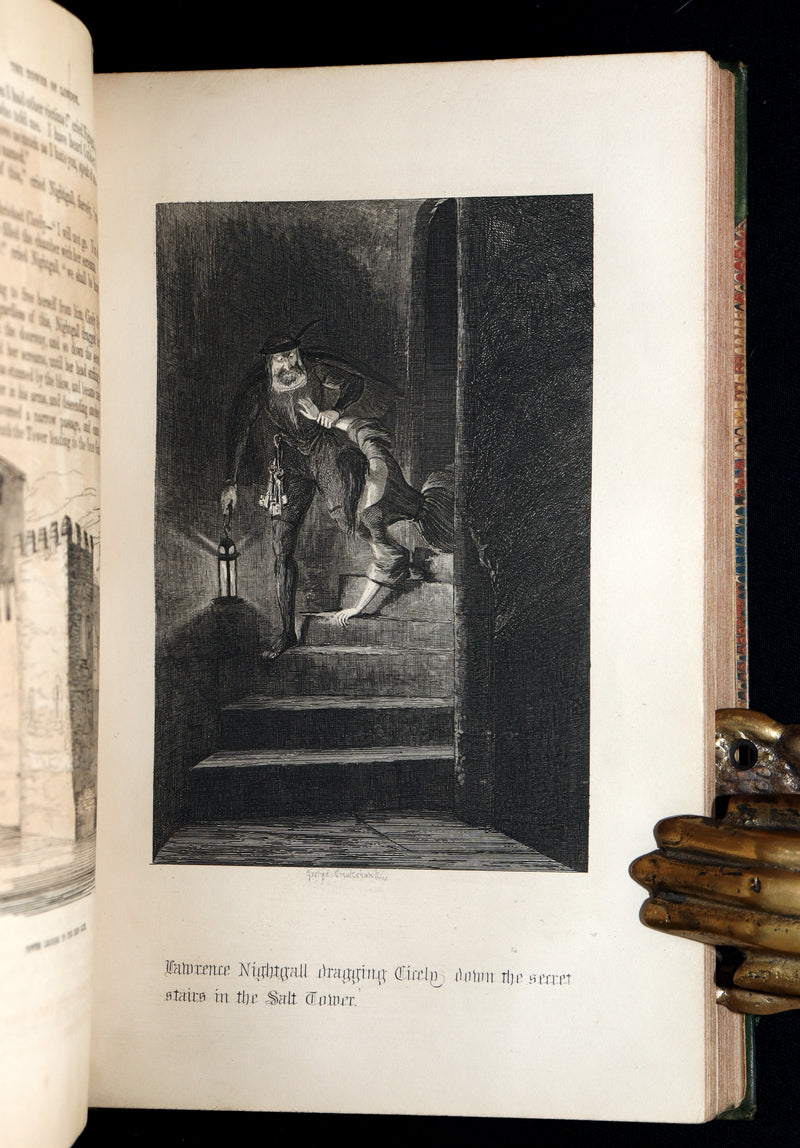 1854 Rare Book - The Tower of London, A Romance Illustrated by George Cruikshank