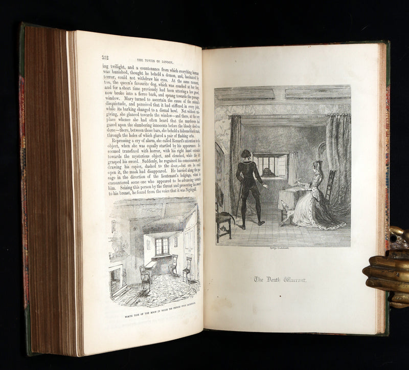 1854 Rare Book - The Tower of London, A Romance Illustrated by George Cruikshank