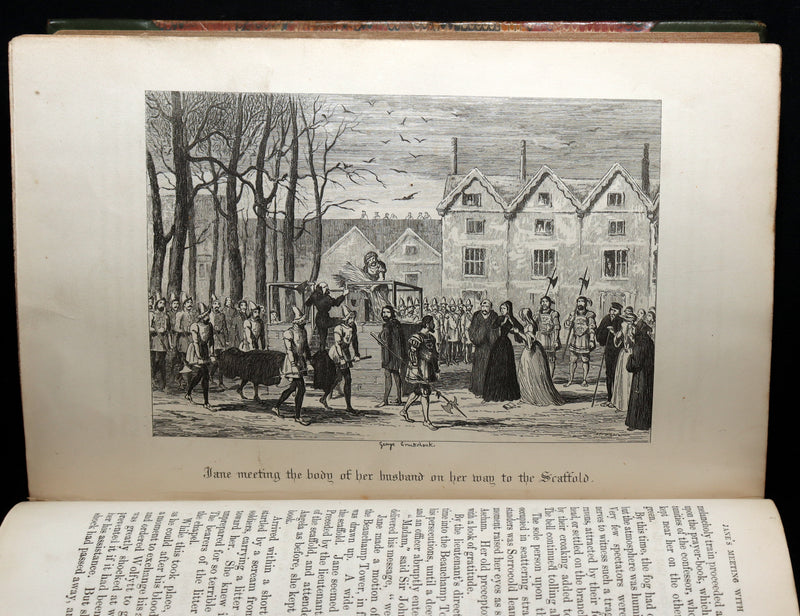 1854 Rare Book - The Tower of London, A Romance Illustrated by George Cruikshank