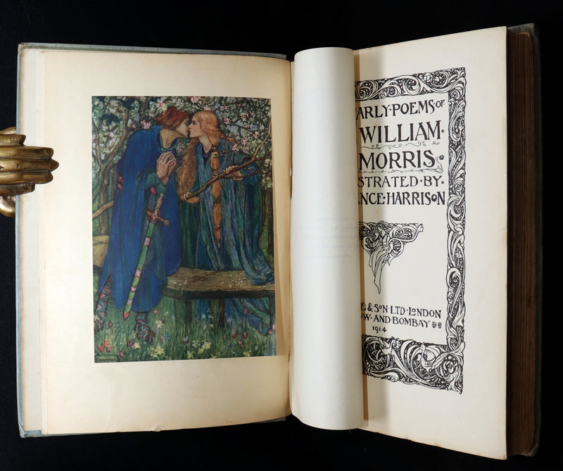 1914 Rare 1stED - Poems of William Morris by Pre-Raphaelite Florence Harrison