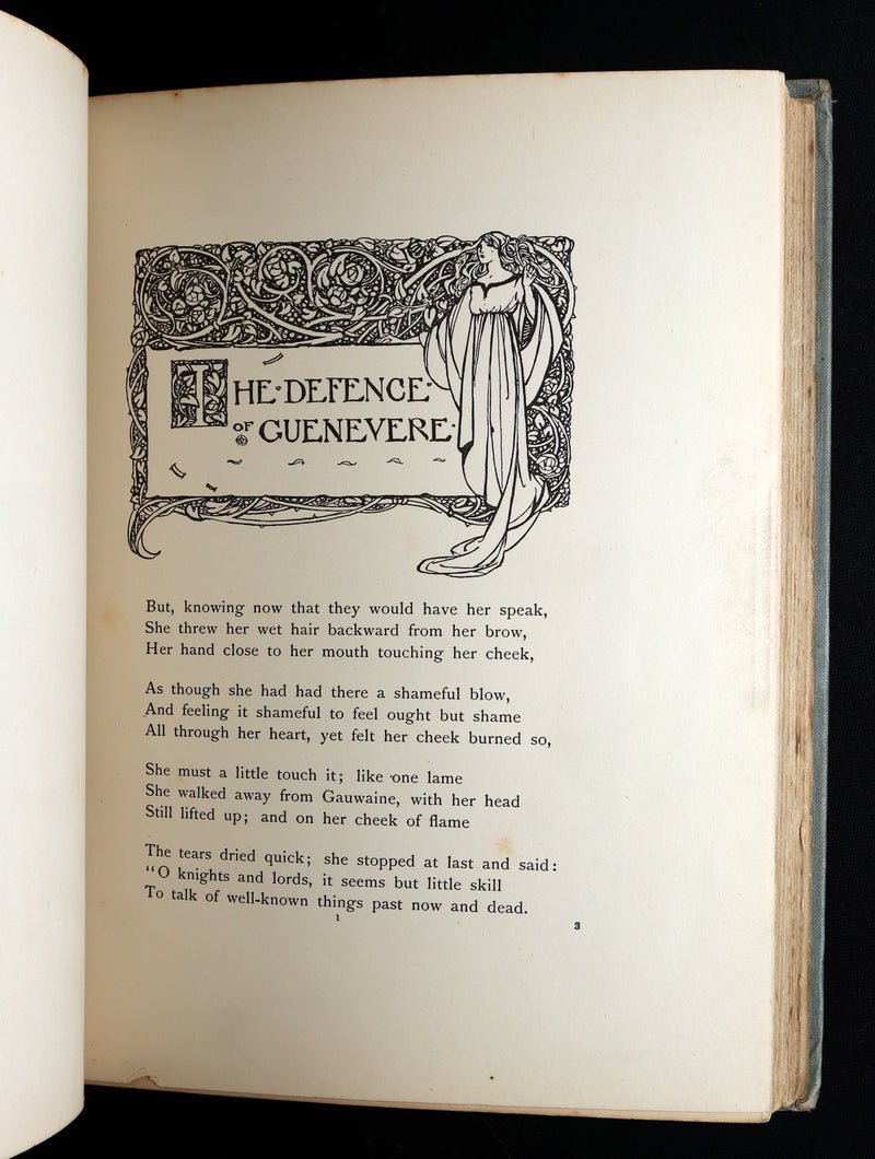 1914 Rare 1stED - Poems of William Morris by Pre-Raphaelite Florence Harrison