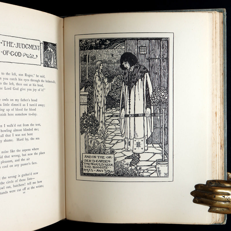 1914 Rare 1stED - Poems of William Morris by Pre-Raphaelite Florence Harrison