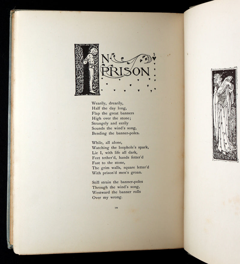 1914 Rare 1stED - Poems of William Morris by Pre-Raphaelite Florence Harrison