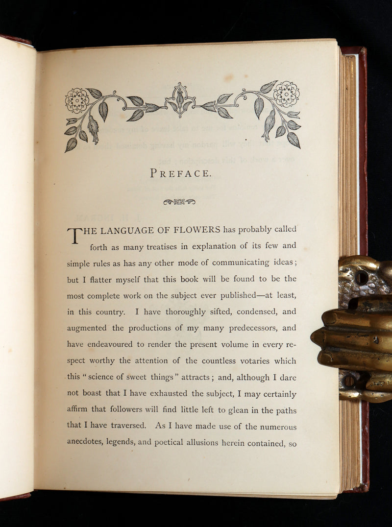 1870 Rare Victorian Floriography Book - Flora Symbolica, The Language of Flowers