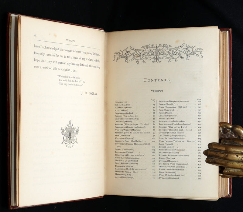 1870 Rare Victorian Floriography Book - Flora Symbolica, The Language of Flowers