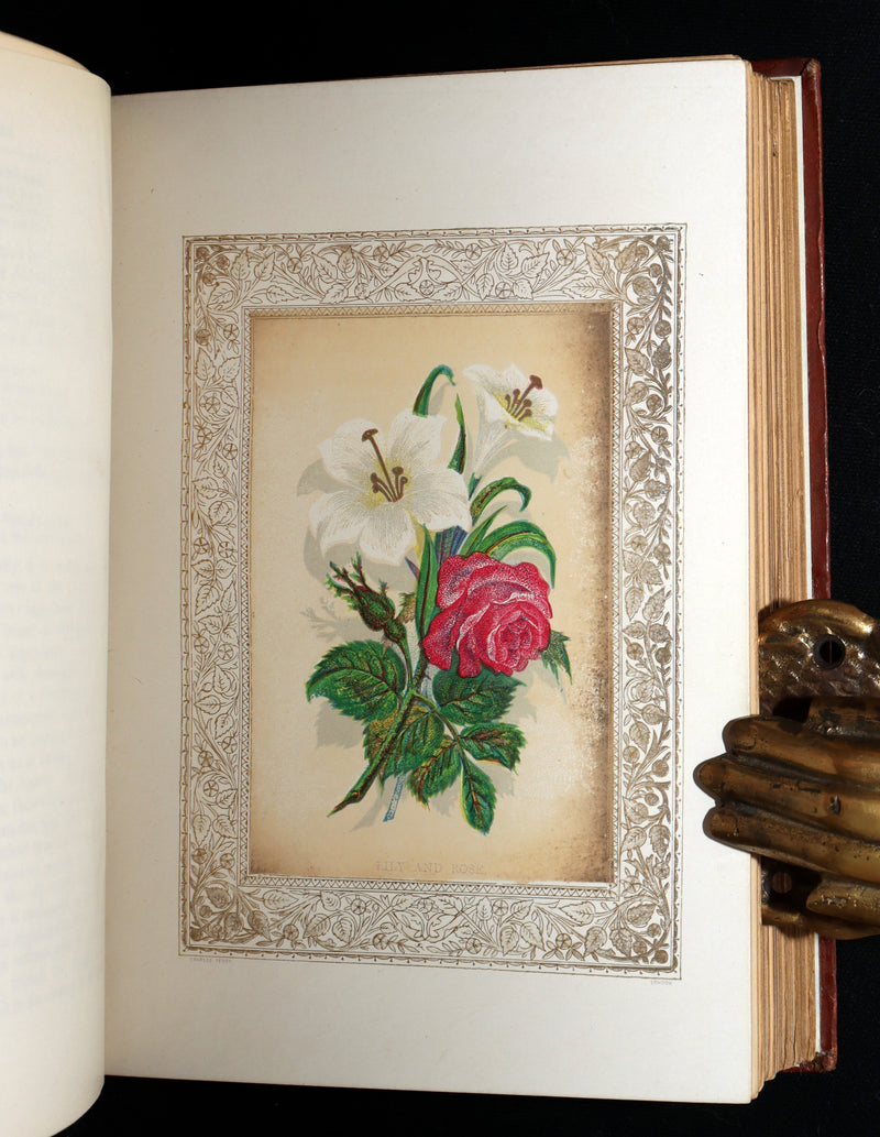 1870 Rare Victorian Floriography Book - Flora Symbolica, The Language of Flowers