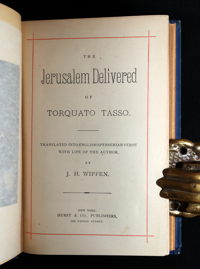 1890 Rare Book - Jerusalem Delivered by Torquato Tasso, Illustrated