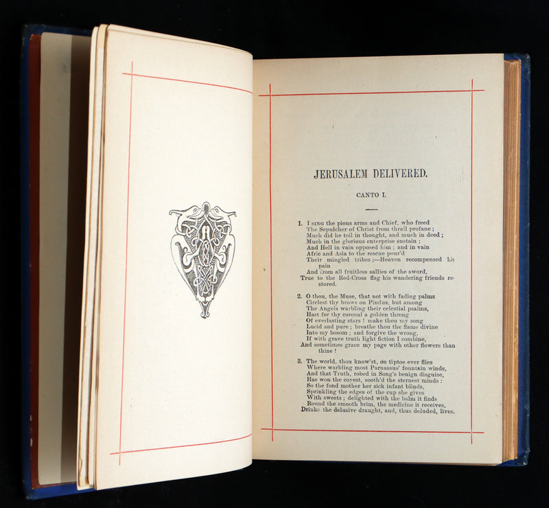 1890 Rare Book - Jerusalem Delivered by Torquato Tasso, Illustrated