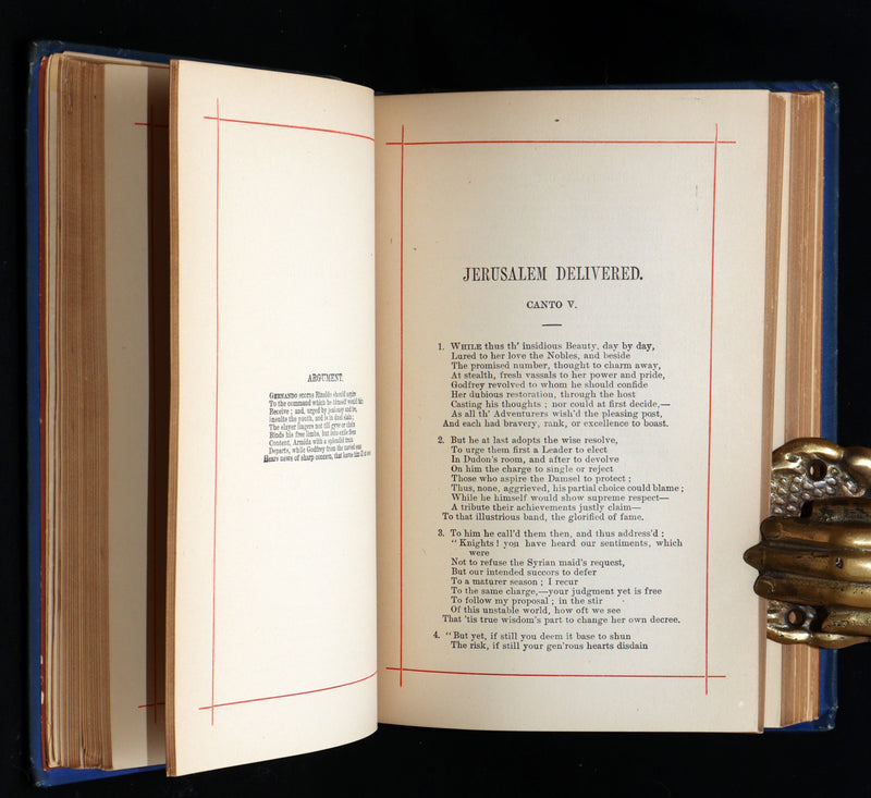 1890 Rare Book - Jerusalem Delivered by Torquato Tasso, Illustrated
