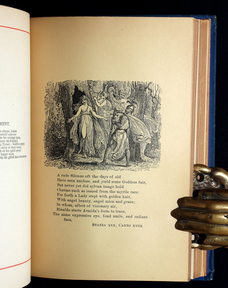 1890 Rare Book - Jerusalem Delivered by Torquato Tasso, Illustrated