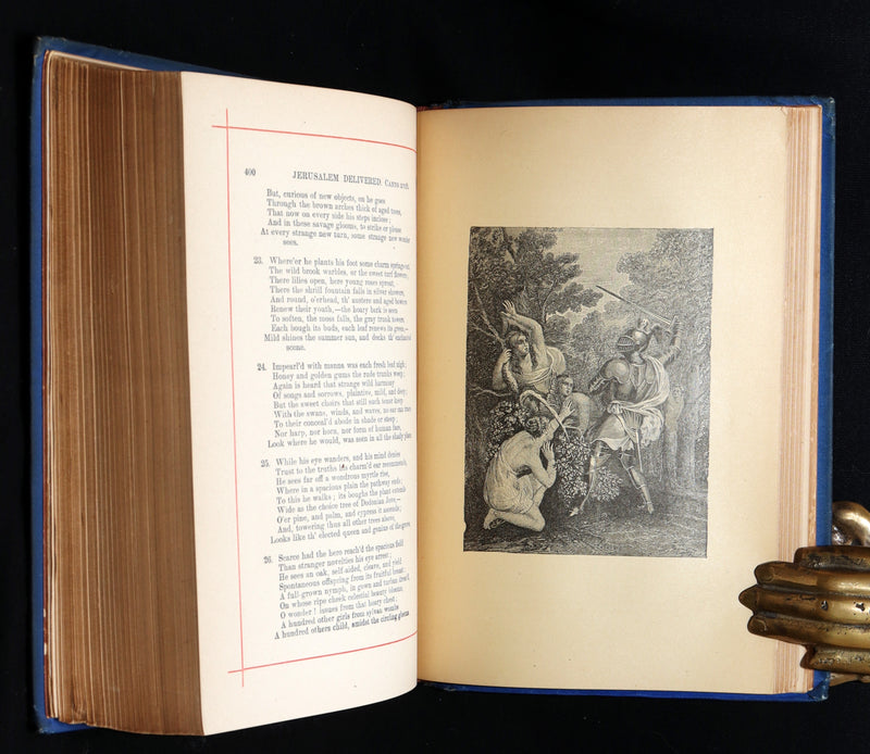 1890 Rare Book - Jerusalem Delivered by Torquato Tasso, Illustrated