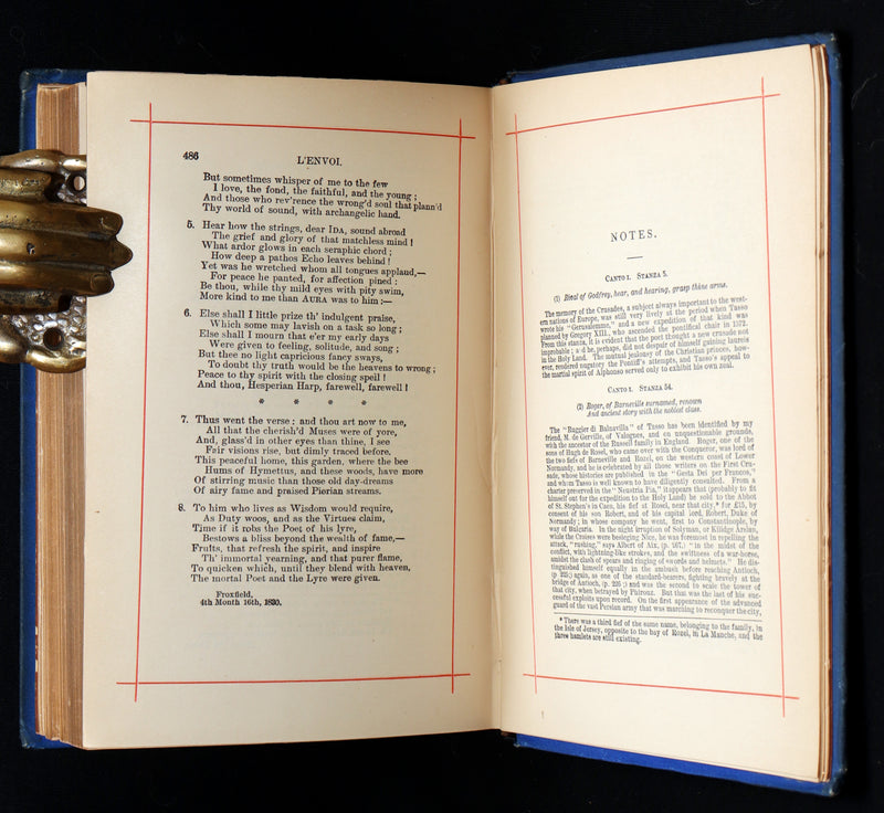 1890 Rare Book - Jerusalem Delivered by Torquato Tasso, Illustrated