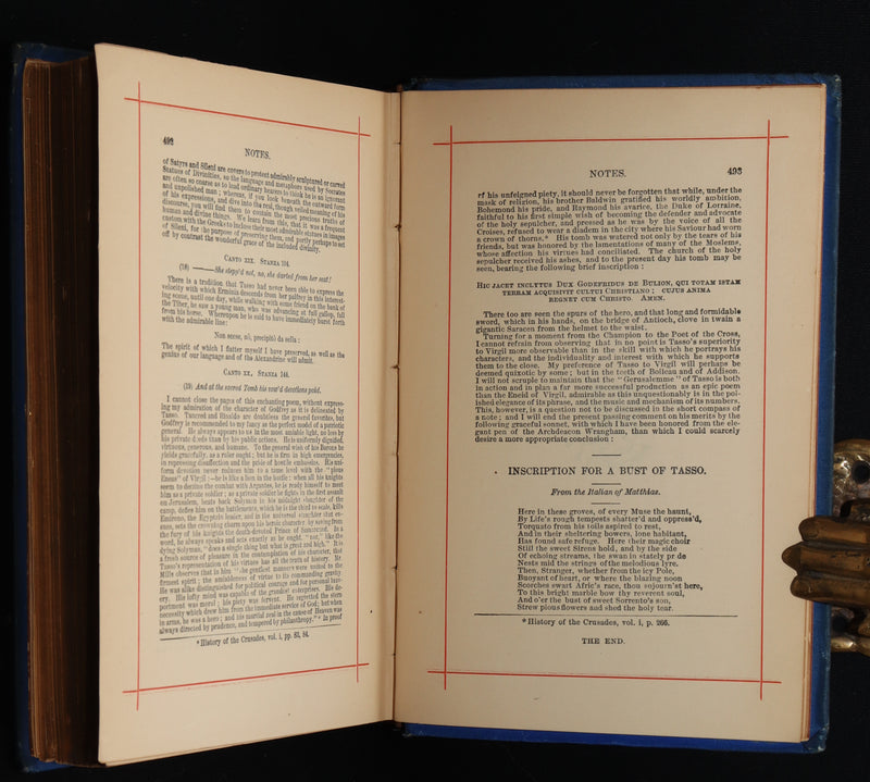 1890 Rare Book - Jerusalem Delivered by Torquato Tasso, Illustrated