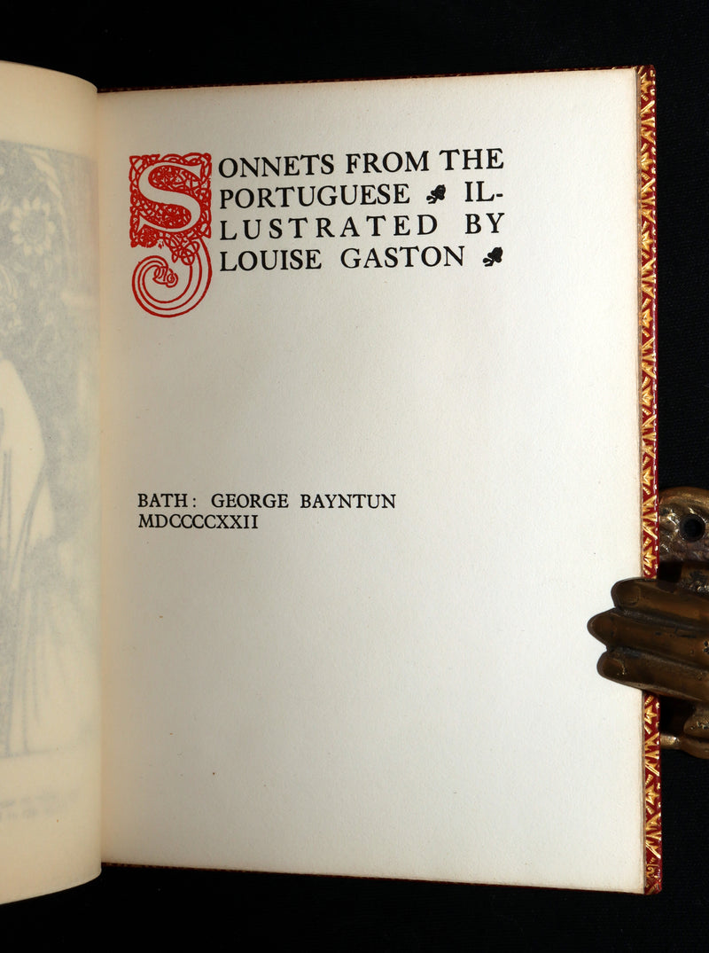 1922 Bayntun First Edition  Sonnets From the Portuguese Illustrated by L. Gaston