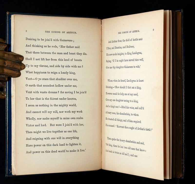 1874 Rare Zaehnsdorf Binding - Legend of King Arthur, The Holy Grail by Tennyson