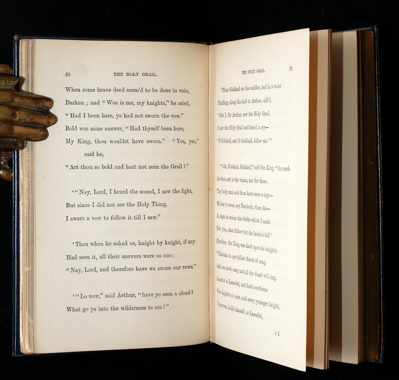 1874 Rare Zaehnsdorf Binding - Legend of King Arthur, The Holy Grail by Tennyson