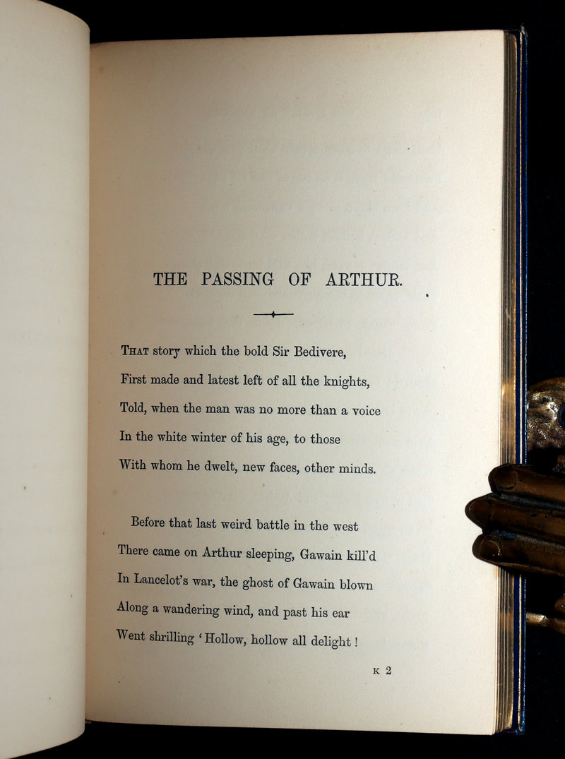 1874 Rare Zaehnsdorf Binding - Legend of King Arthur, The Holy Grail by Tennyson