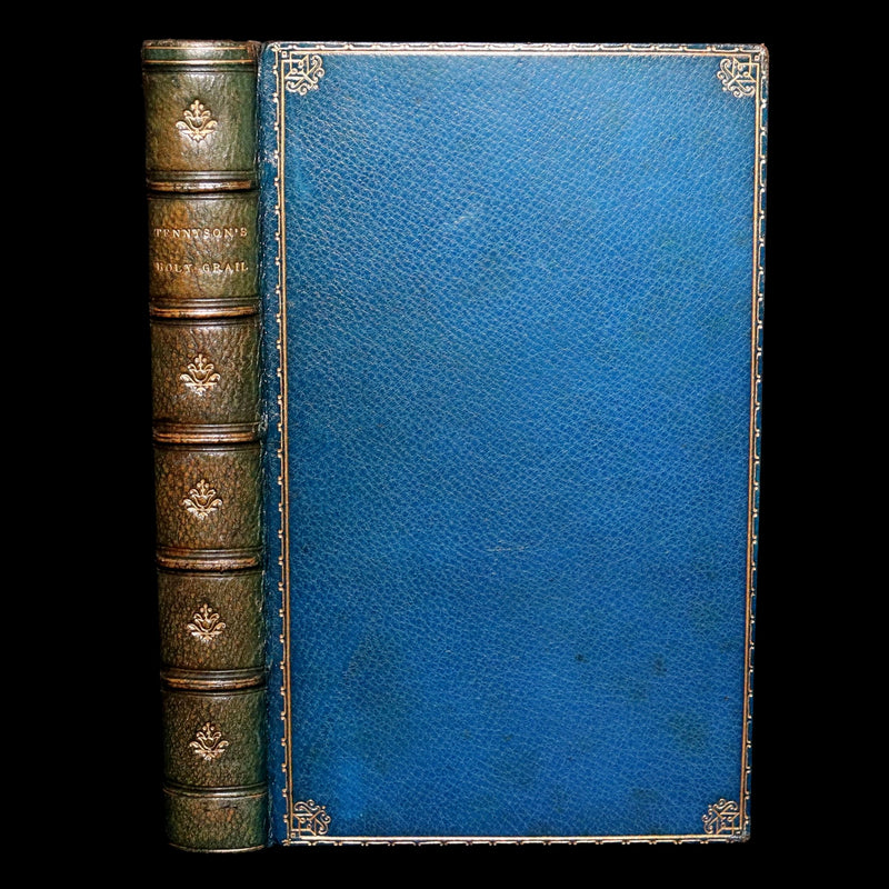 1874 Rare Zaehnsdorf Binding - Legend of King Arthur, The Holy Grail by Tennyson