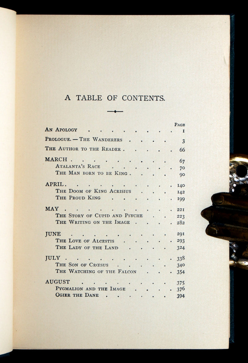 1893 Rare Book Set - The Earthly Paradise, a poem by William Morris