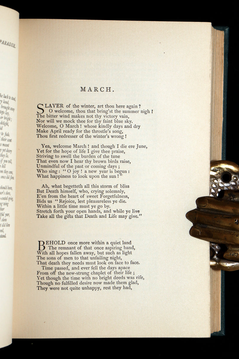 1893 Rare Book Set - The Earthly Paradise, a poem by William Morris