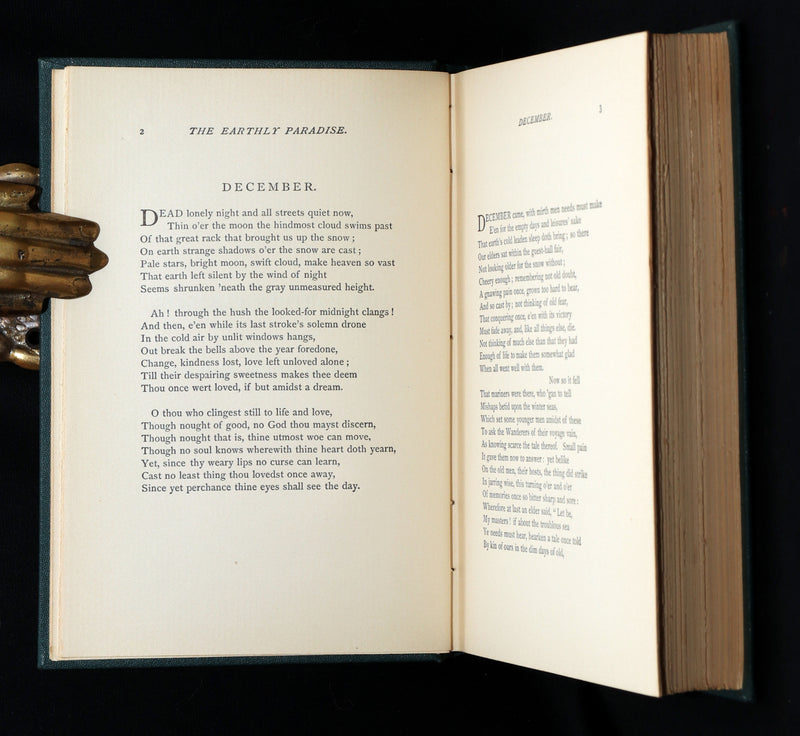 1893 Rare Book Set - The Earthly Paradise, a poem by William Morris