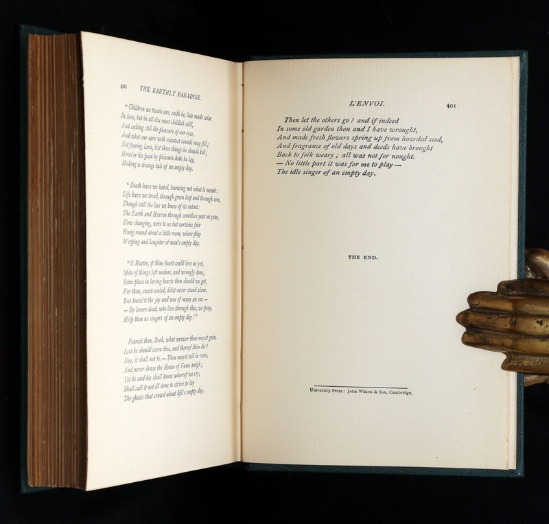 1893 Rare Book Set - The Earthly Paradise, a poem by William Morris