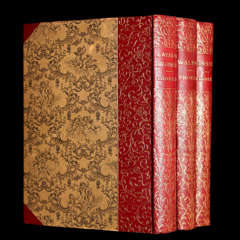 1888 Scarce Deluxe Edition - Walden; A Week on the Concord; Essays of Thoreau