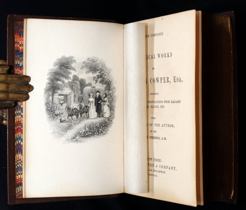1859 Rare Book - The Complete Poetical Works of William Cowper, Illustrated
