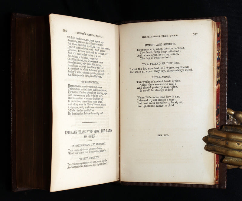 1859 Rare Book - The Complete Poetical Works of William Cowper, Illustrated