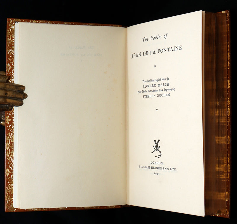 1933 Bayntun Binding- The Fables of De La Fontaine illustrated by Stephen Gooden