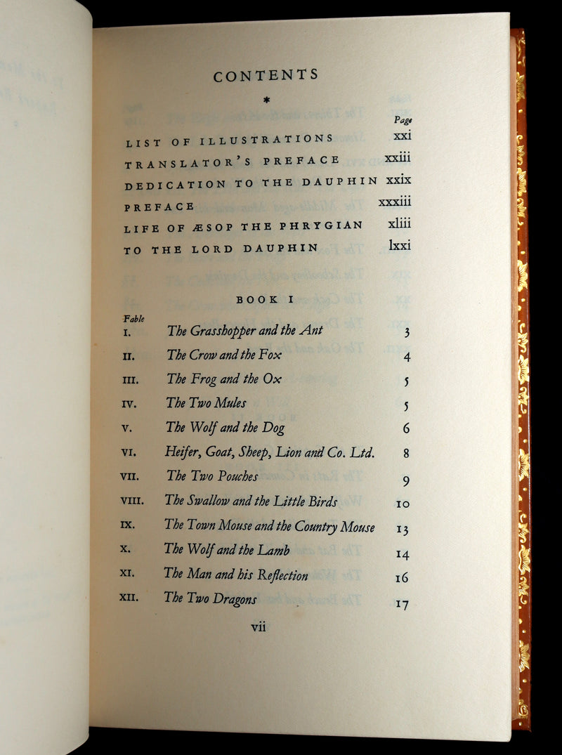 1933 Bayntun Binding- The Fables of De La Fontaine illustrated by Stephen Gooden