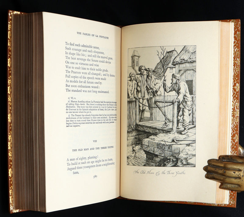 1933 Bayntun Binding- The Fables of De La Fontaine illustrated by Stephen Gooden