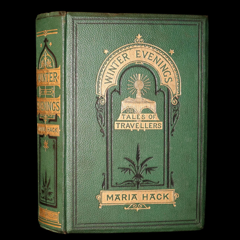 1872 Rare Book - Winter Evenings, Tales of Travellers by Maria Hack, Illustrated