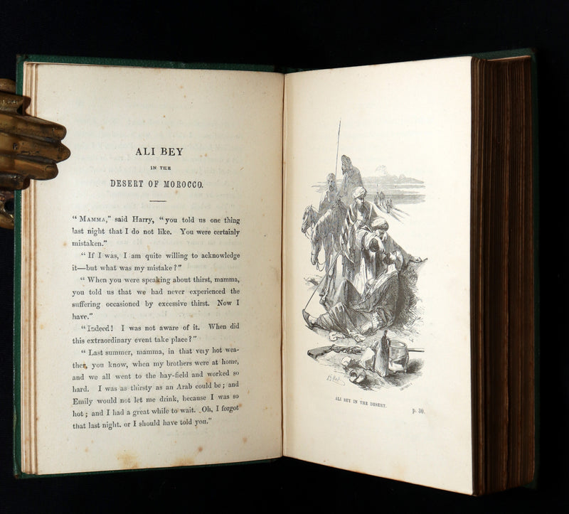 1872 Rare Book - Winter Evenings, Tales of Travellers by Maria Hack, Illustrated