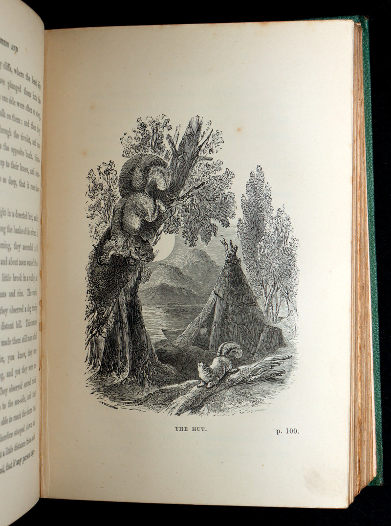 1872 Rare Book - Winter Evenings, Tales of Travellers by Maria Hack, Illustrated