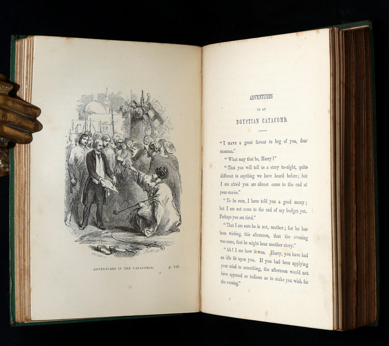 1872 Rare Book - Winter Evenings, Tales of Travellers by Maria Hack, Illustrated