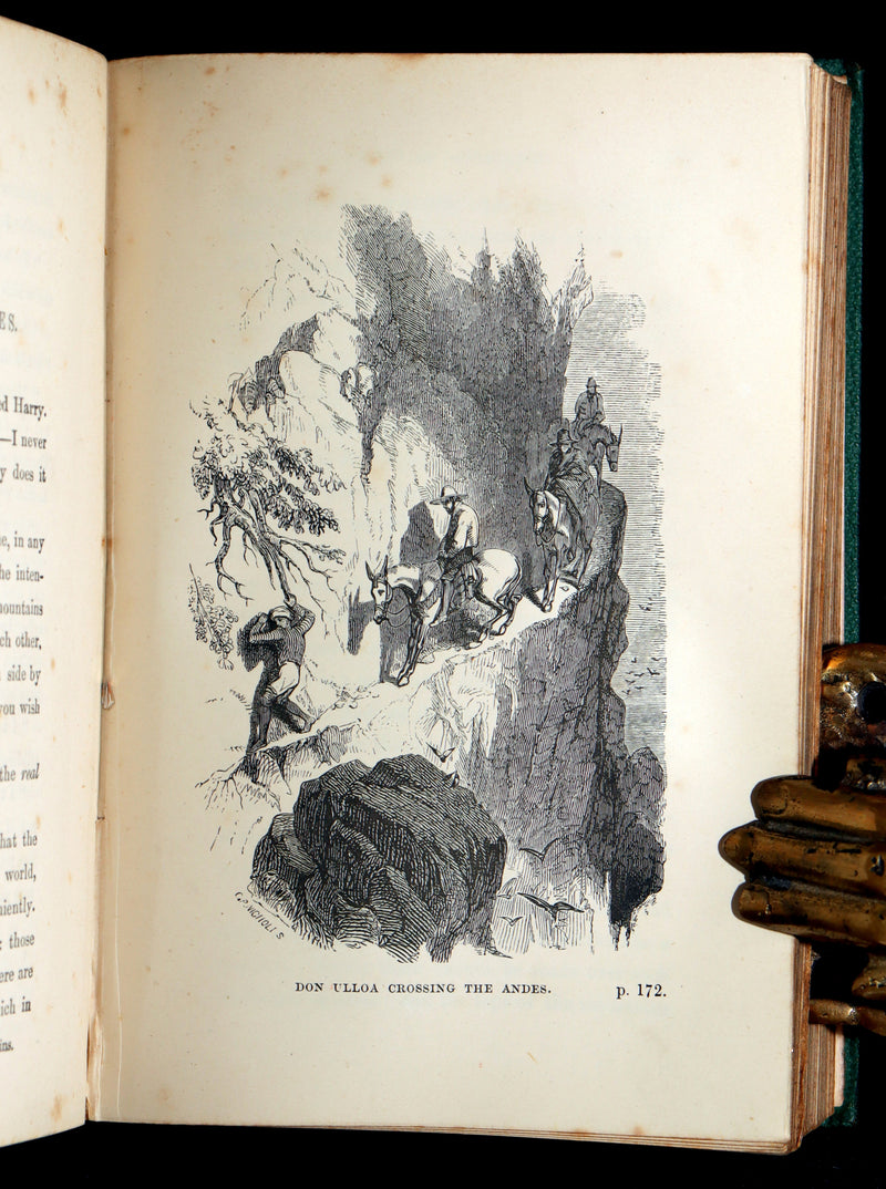 1872 Rare Book - Winter Evenings, Tales of Travellers by Maria Hack, Illustrated