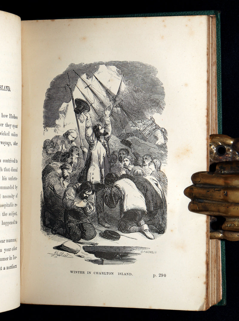 1872 Rare Book - Winter Evenings, Tales of Travellers by Maria Hack, Illustrated