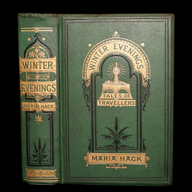 1872 Rare Book - Winter Evenings, Tales of Travellers by Maria Hack, Illustrated