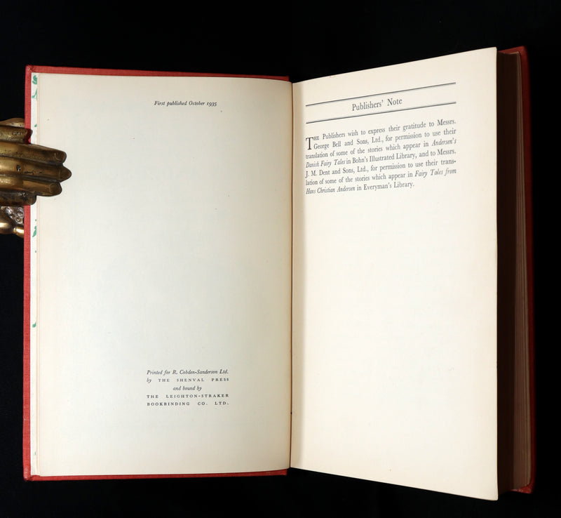 1935 Rare First Edition - Andersen Fairy Tales Illustrated by Rex Whistler