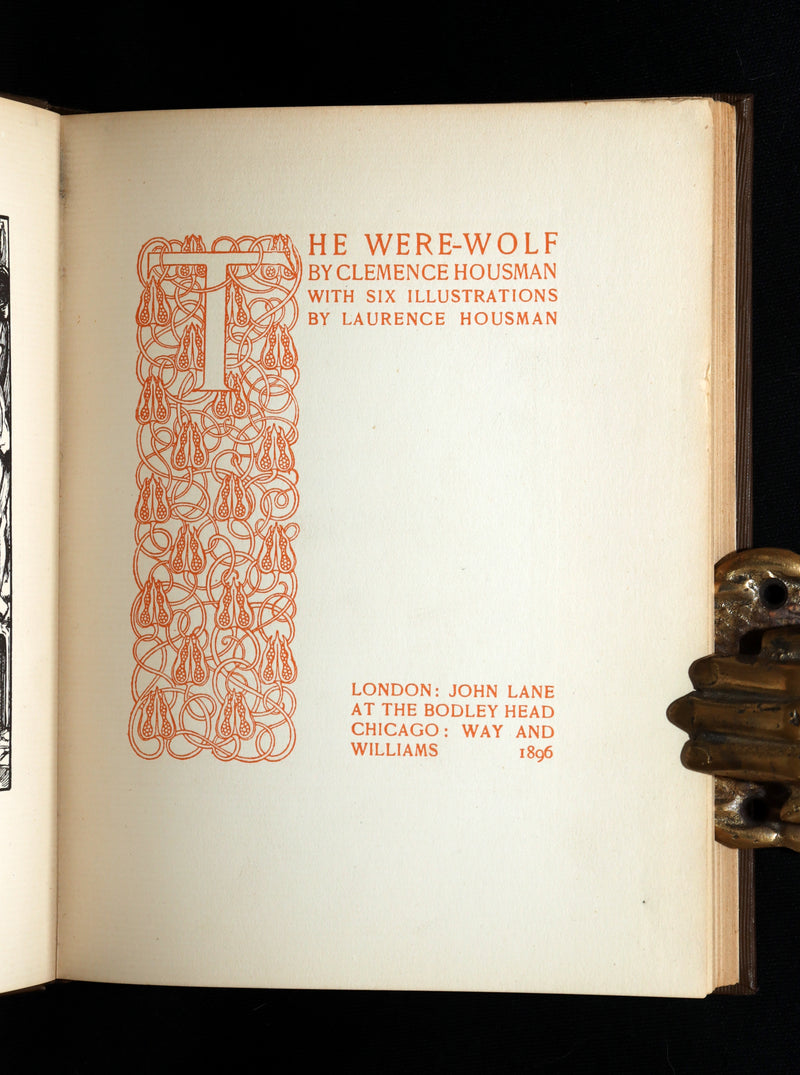 1896 Rare First Edition - The Were-Wolf by Clemence Housman. Illustrated