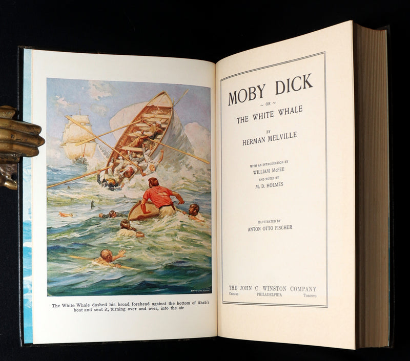 1931 Rare Book in Dust Jacket - Moby Dick Illustrated by Anton Otto Fischer