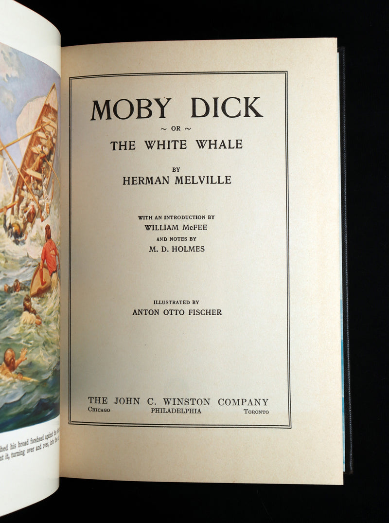 1931 Rare Book in Dust Jacket - Moby Dick Illustrated by Anton Otto Fischer