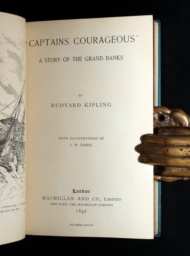 1897 First Edition bound by Asprey - Captains Courageous by Rudyard Kipling