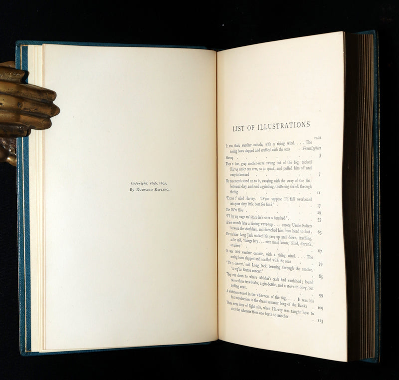 1897 First Edition bound by Asprey - Captains Courageous by Rudyard Kipling