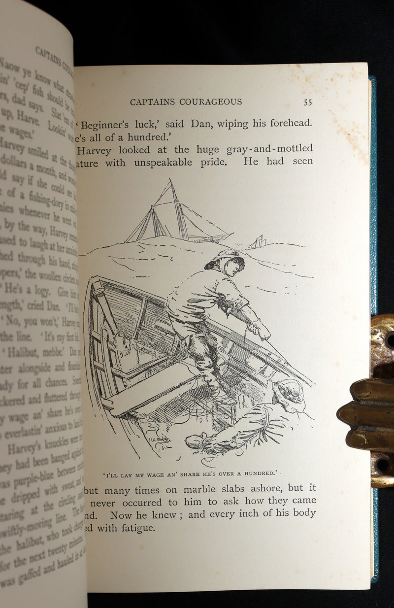 1897 First Edition bound by Asprey - Captains Courageous by Rudyard Kipling