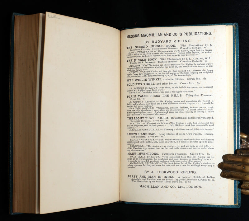 1897 First Edition bound by Asprey - Captains Courageous by Rudyard Kipling