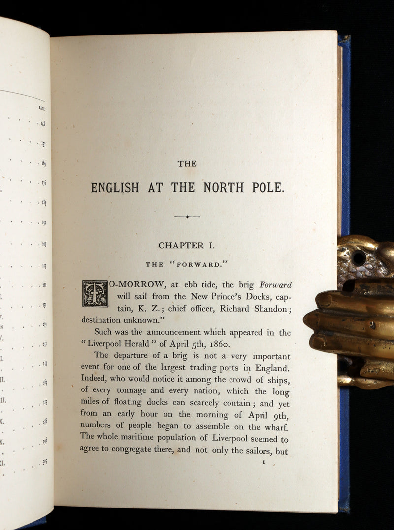 1875 First English Edition - The English at the North Pole by Jules Verne