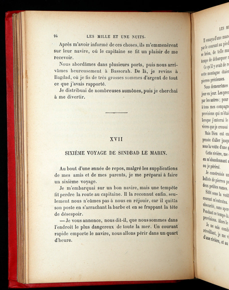 1890 Rare French Book - One Thousand and One Nights, Les Mille et une Nuits