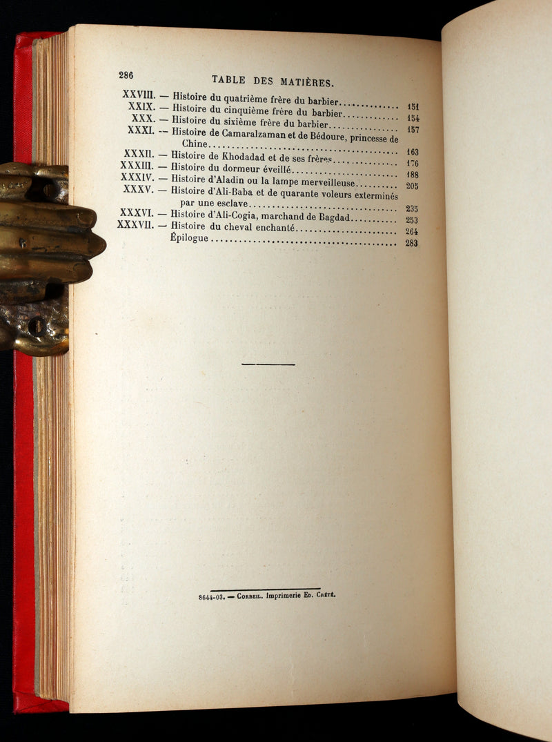 1890 Rare French Book - One Thousand and One Nights, Les Mille et une Nuits